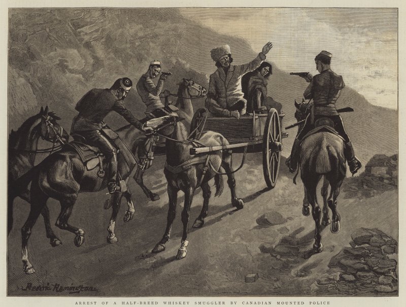 Arrest of a Half-Breed Whiskey Smuggler by Canadian Mounted Police by Frederic Remington