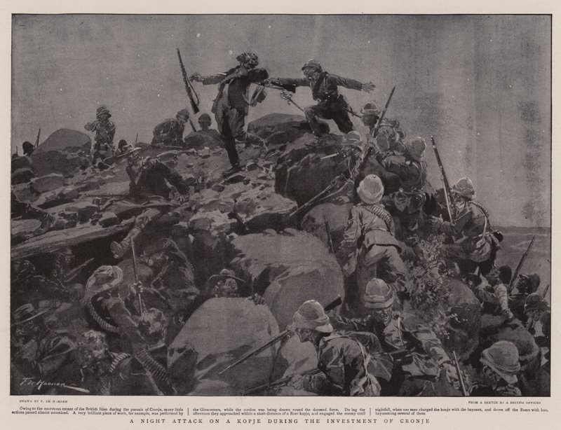 A Night Attack on a Kopje during the Investment of Cronje by Frederic de Haenen