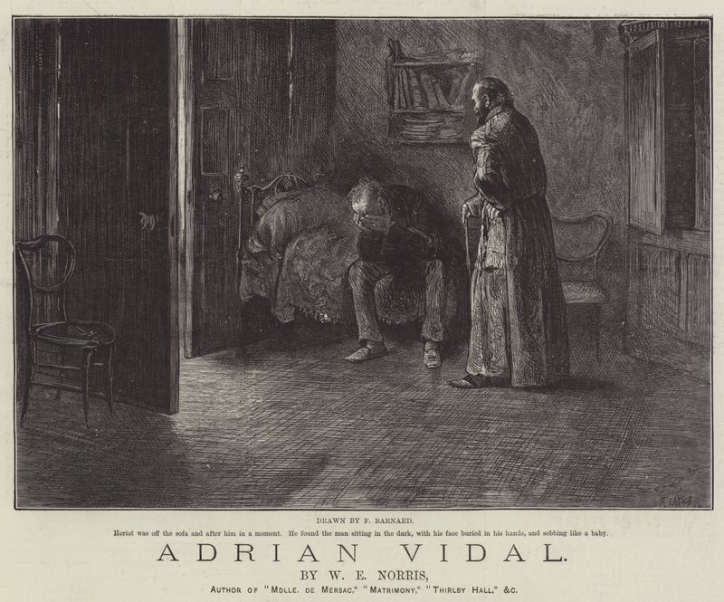 Adrian Vidal, by W E Norris by Frederick Barnard