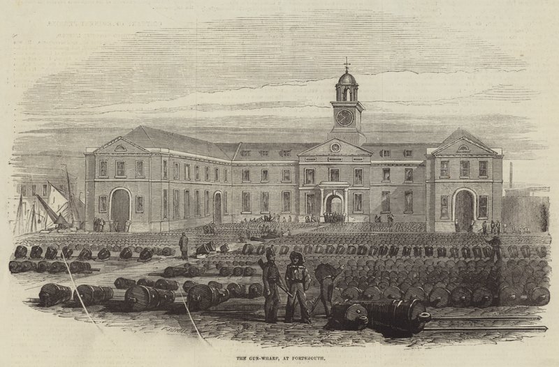 The Gun-Wharf, at Portsmouth by Frederick John Skill