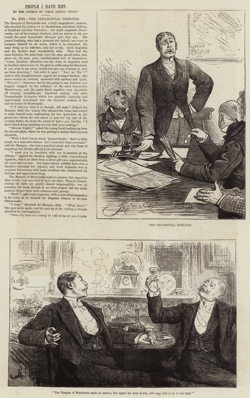 People I Have Met, the Ornamental Director by Frederick Barnard