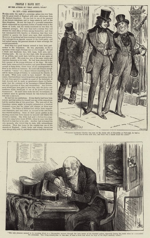 People I Have Met, the Spendthrift by Frederick Barnard