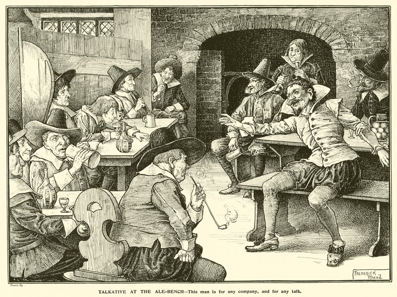 Talkative at the Ale-Bench by Frederick Hurten Rhead