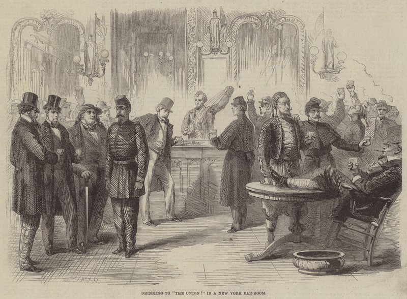 Drinking to The Union! in a New York Bar-Room by Frederick John Skill