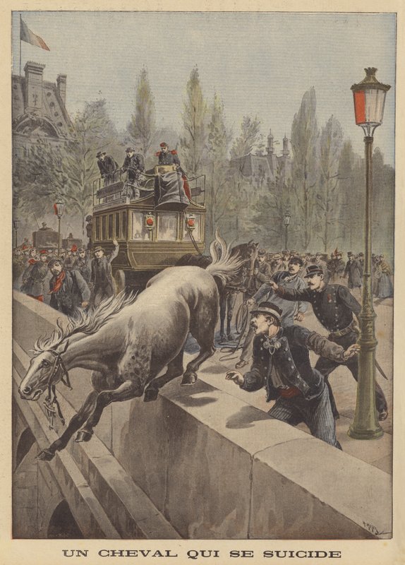 Suicide of a horse by French School