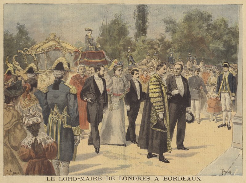 The Lord Mayor of London Visiting Bordeaux by French School