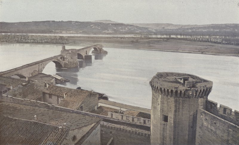 Avignon, Fortifications and Saint Benezet Bridge by French Photographer