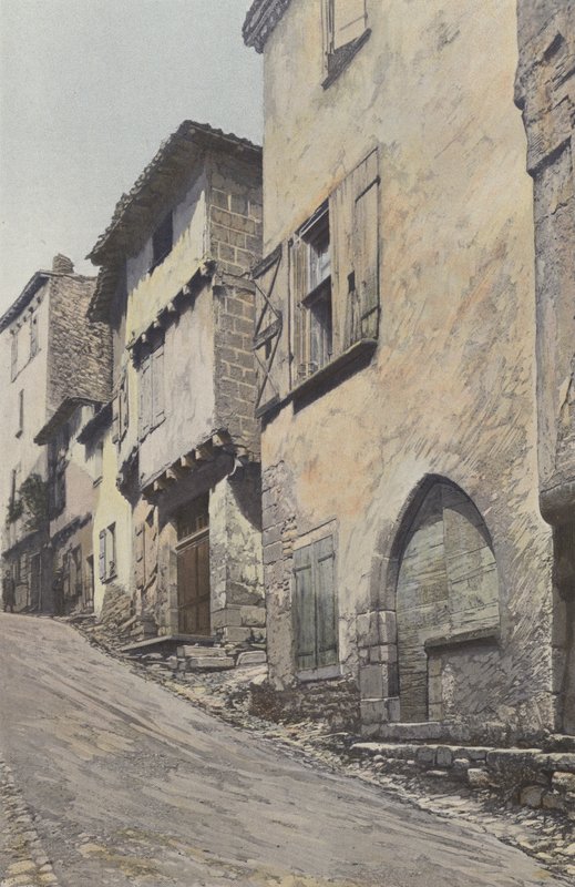 Bruniquel, Main Street by French Photographer