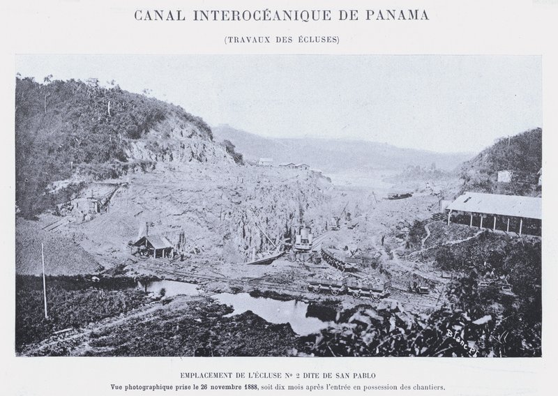 Interoceanic Canal of Panama, Works of the Locks by French Photographer