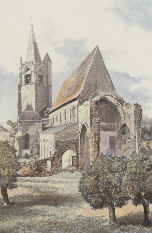 La-Benissons-Dieu, Church, Southeast View by French Photographer