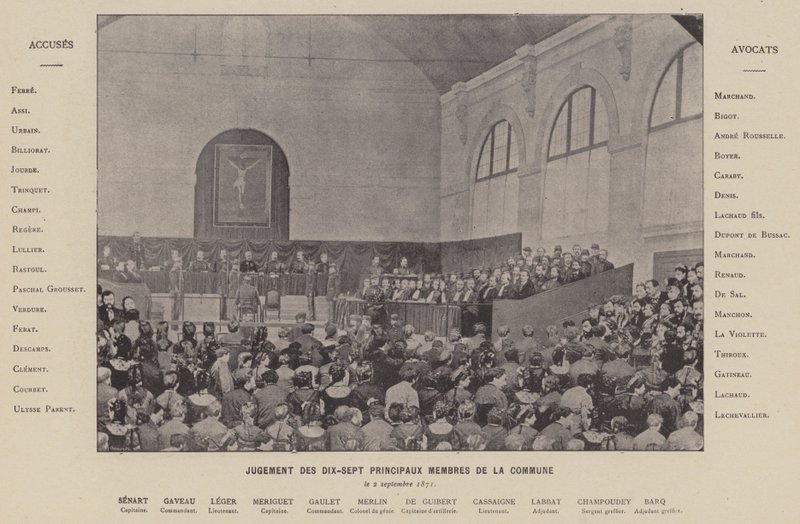 The Commune of Paris, Trial of the Seventeen Principal Members of the Commune, September 2, 1871 by French Photographer