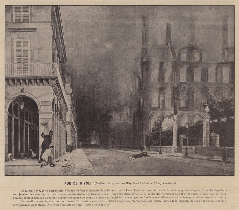 La Commune de Paris, Rue De Rivoli, Matinee du 24 mai by French Photographer