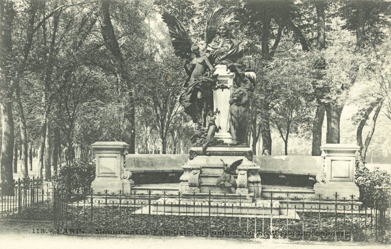 Monument of the Fabulist La Fontaine, Luxembourg Gardens by French Photographer