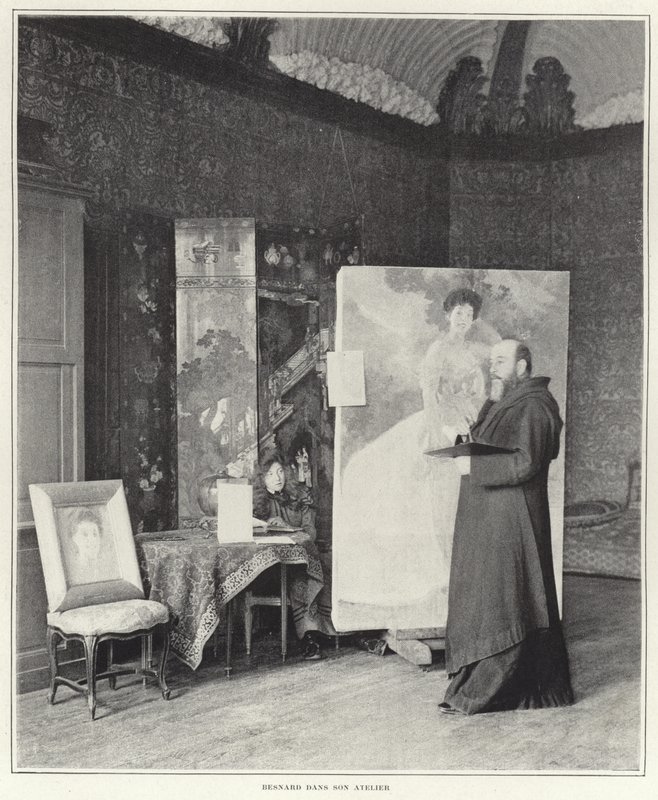 Paul-Albert Besnard in His Workshop by French Photographer