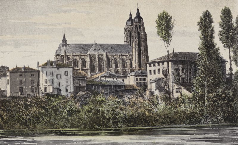 Saint-Nicolas-de-Port, Church, North Side Facade by French Photographer
