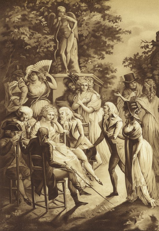 A Conference of Madame de Stael by French School