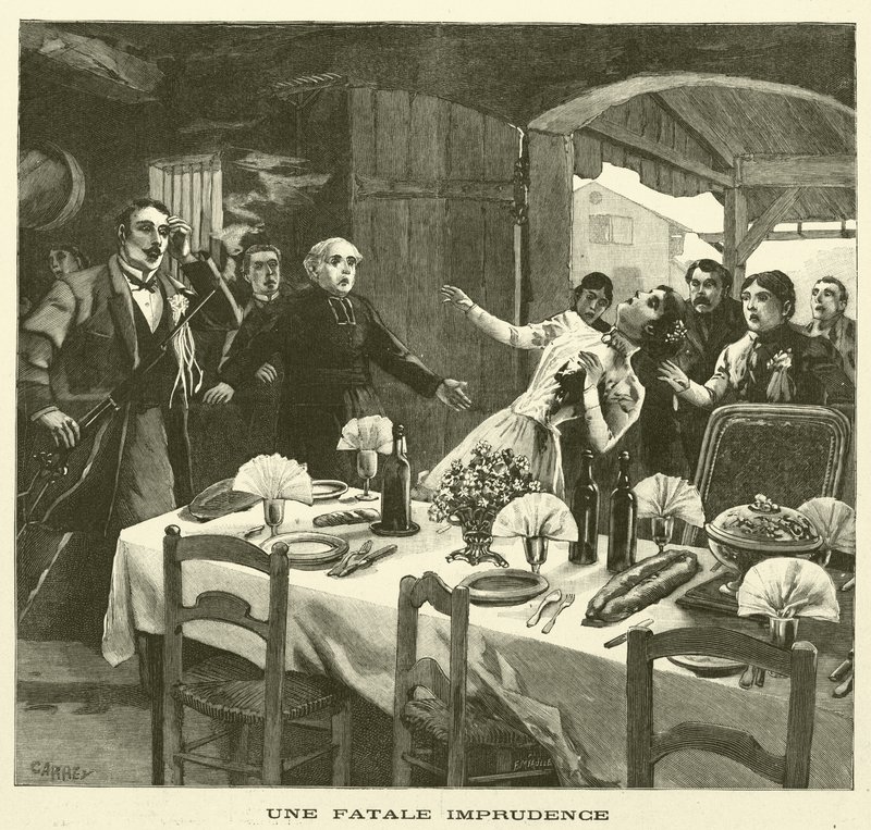 A Fatal Act of Recklessness (engraving) by French School