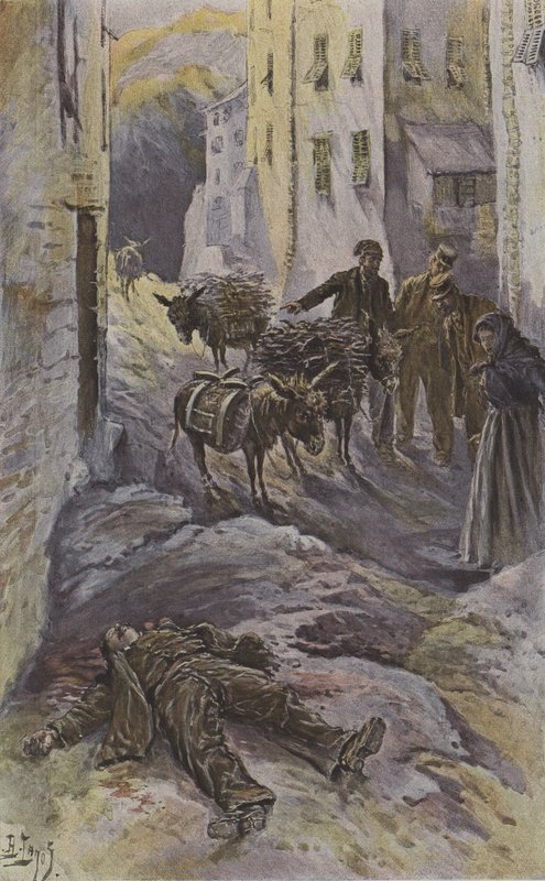 A victim of Corsican bandits by French School