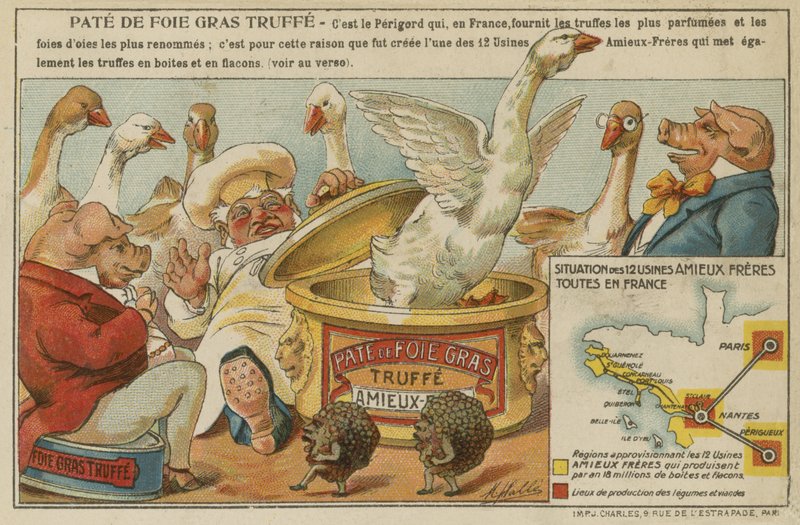 Advertisement for Amieux Freres Pate de Foie Gras by French School