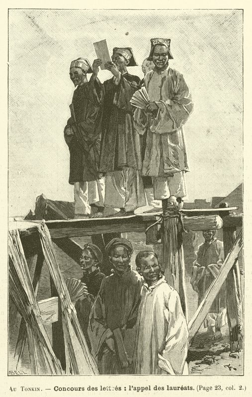 In Tonkin (engraving) by French School