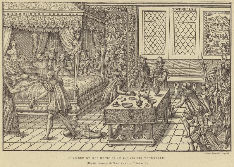 Bedchamber of King Henry II of France, Palais des Tournelles, Paris, 16th Century by French School