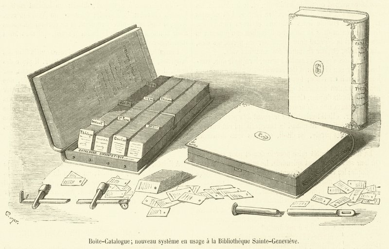 Box-Catalog, New System in Use at the Sainte-Genevieve Library by French School