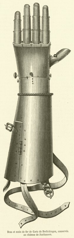 Iron arm and hand of Goetz of Berlichingen, kept at the castle of Jaxthausen by French School