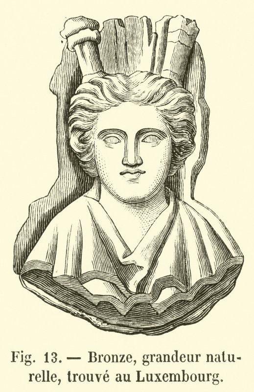 Bronze, Life-size, Found in Luxembourg by French School