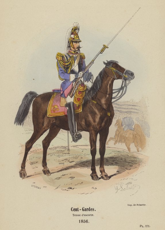 Hundred Guards, Escort Uniform by French School