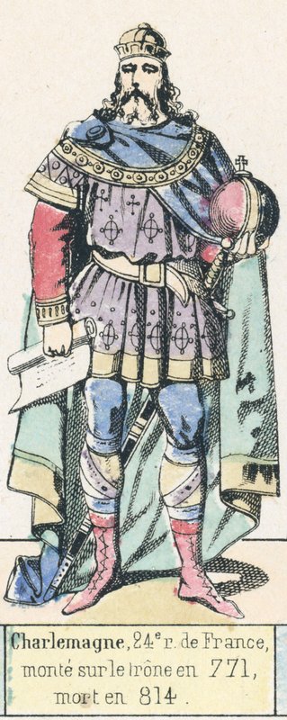Charlemagne, 24th King of France, ascended the throne in 771, died in 814 by French School