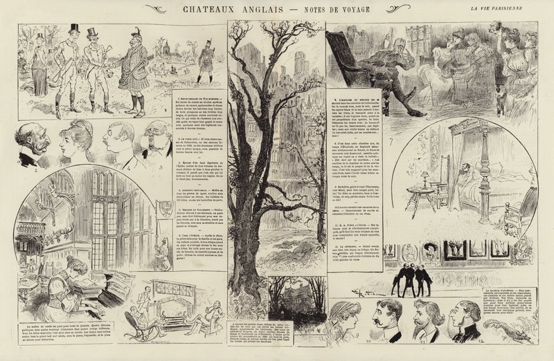 Chateaux anglais, Notes de voyage by French School