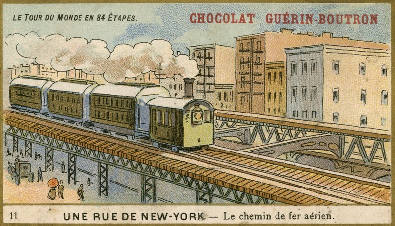Chocolat Guerin Boutron trade card by French School