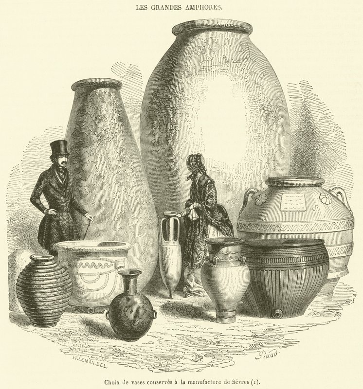 Selection of Vases Preserved at the Sèvres Manufactory by French School