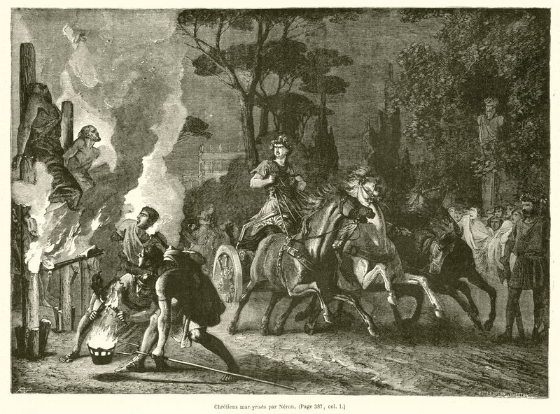 Christians Martyred by Nero by French School