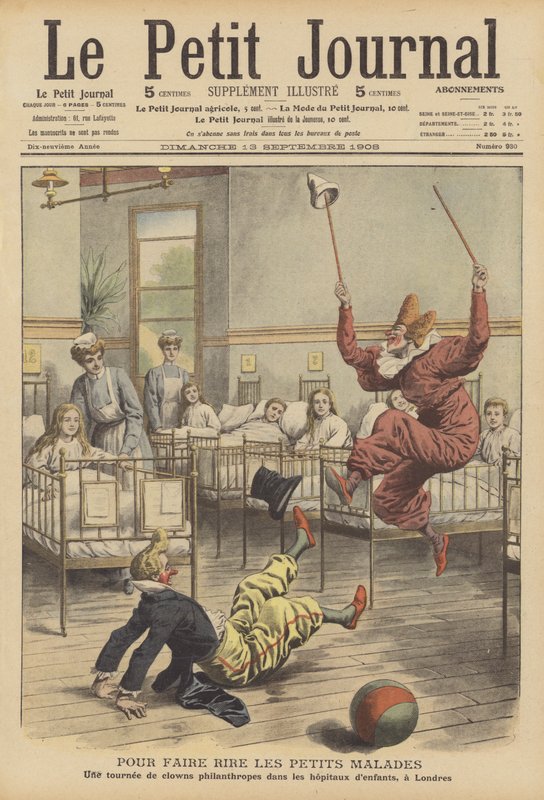 Clowns Entertaining Sick Children in a Hospital in London by French School