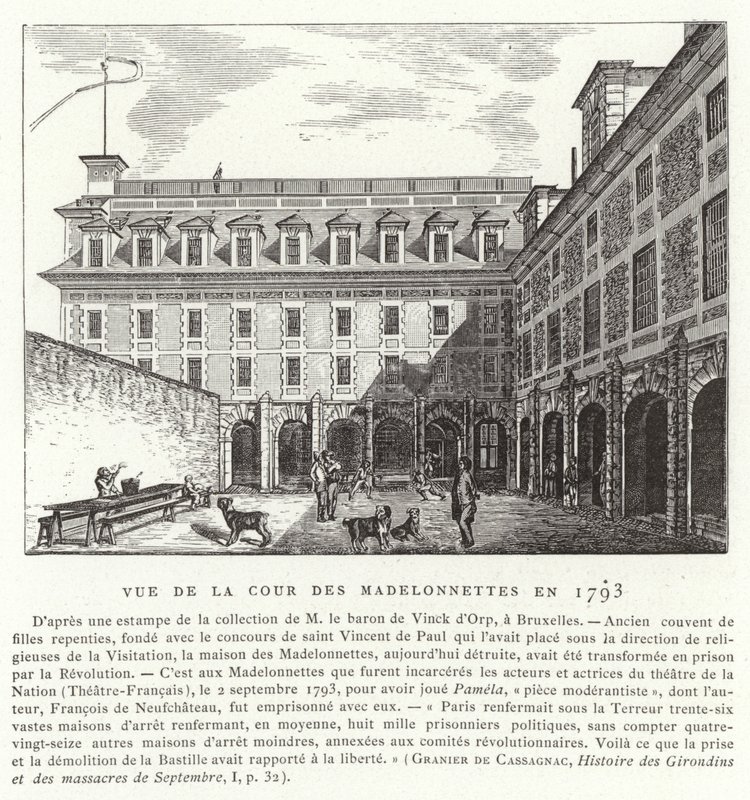 Courtyard of the Madelonnettes Convent, Paris, 1793 by French School