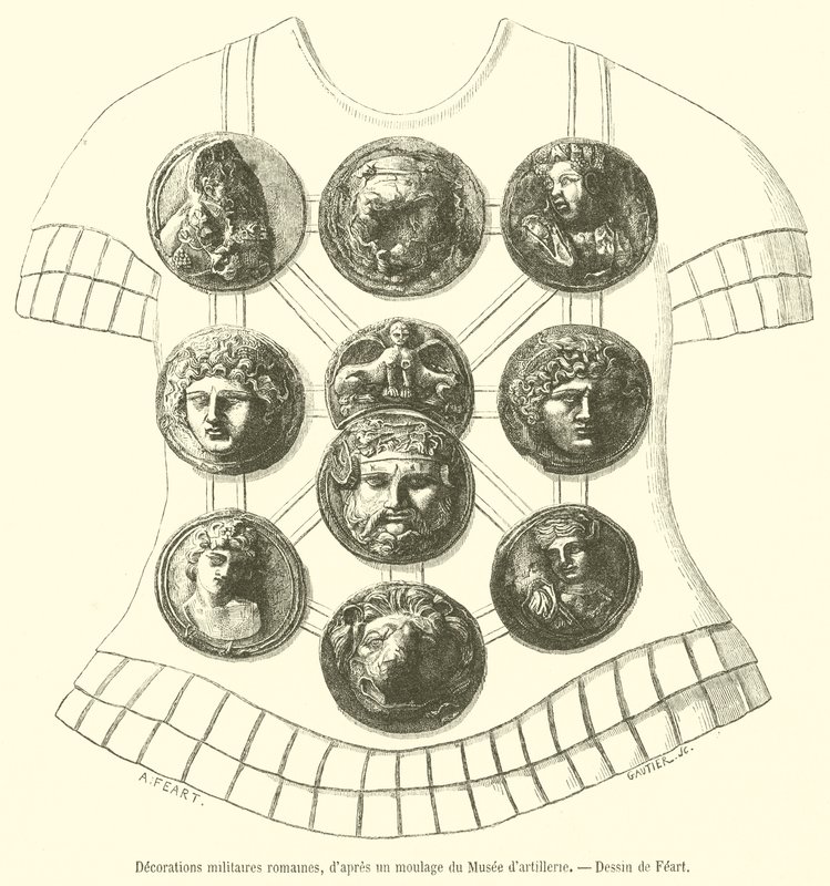 Roman Military Decorations (engraving) by French School