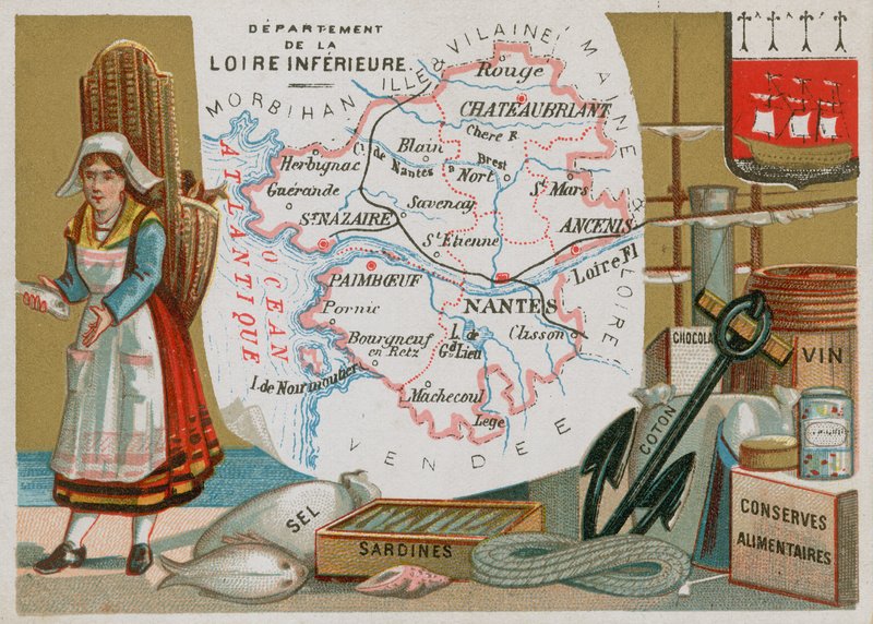 Department of Loire Inferieure in western France by French School