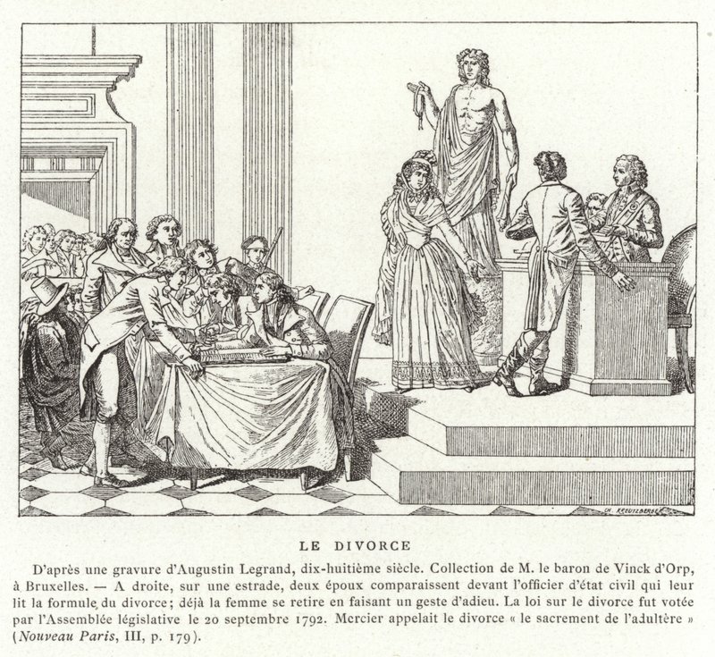 Divorce in Revolutionary France by French School