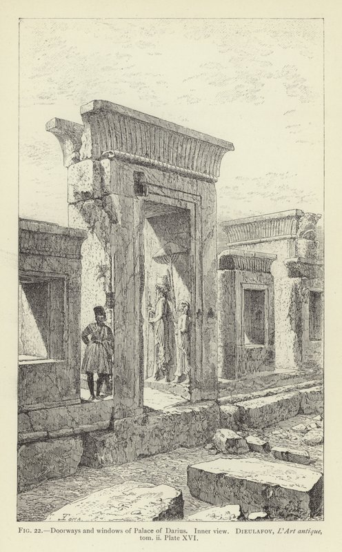 Doorways and Windows of Palace of Darius, Inner View by French School