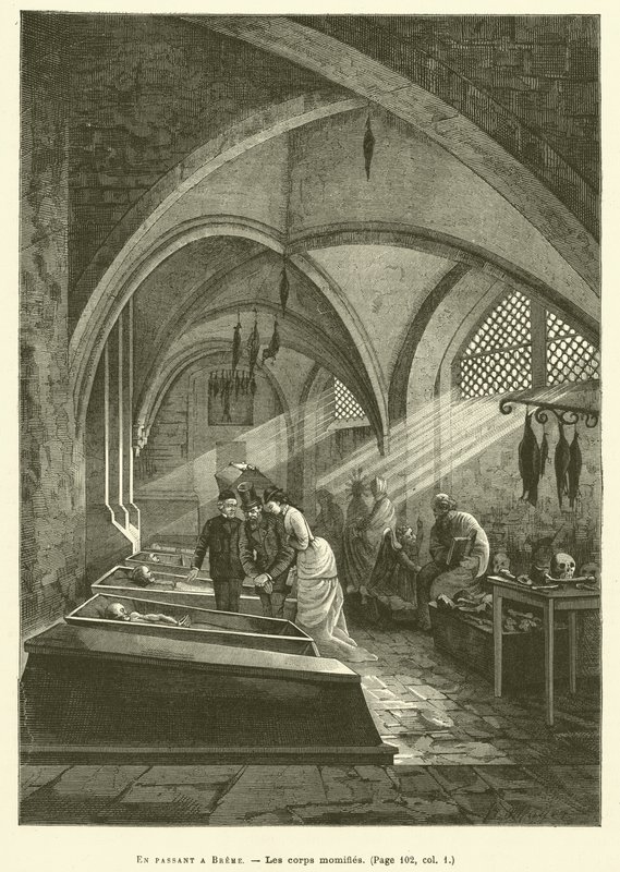 Passing Through Bremen (engraving) by French School