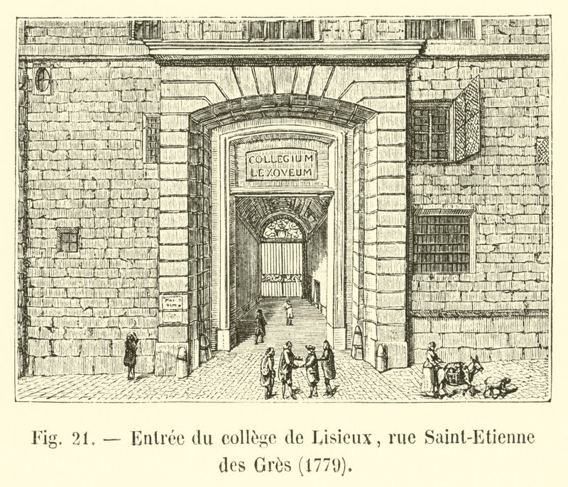 Entrance to the College of Lisieux, rue Saint-Etienne des Gres, 1779 by French School