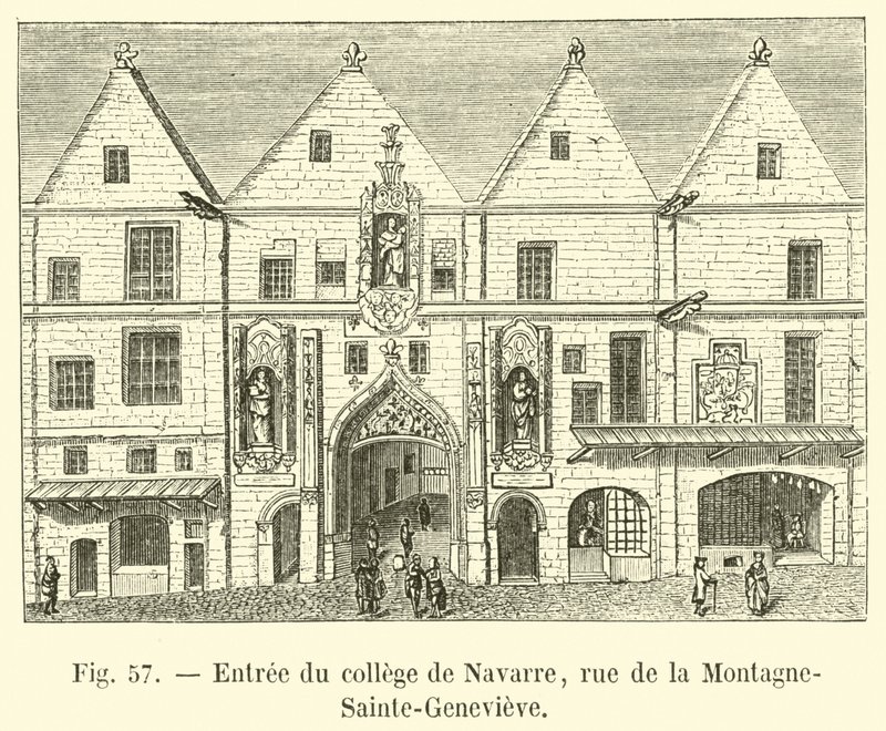 Entrance of the College of Navarre, Rue de la Montagne-Sainte-Genevieve by French School
