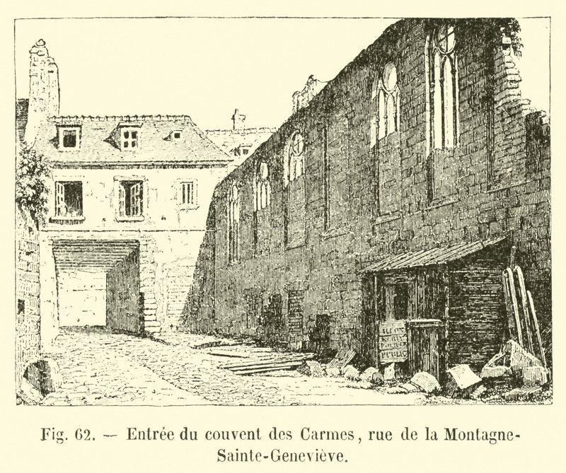 Entrance of the Convent of the Carmelites, Rue de la Montagne-Sainte-Genevieve by French School