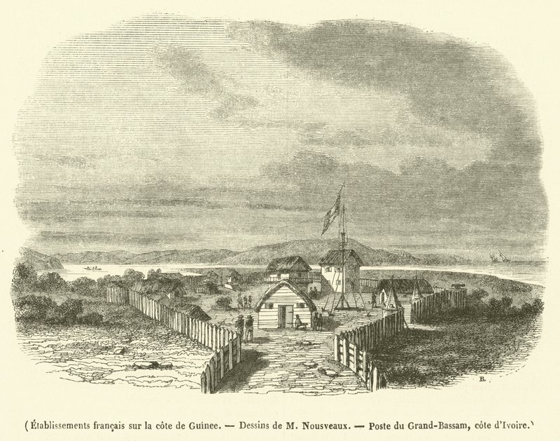 French Establishments on the Coast of Guinea (engraving) by French School