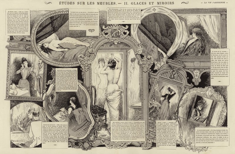 Etudes sur les meubles, Glaces et miroirs by French School