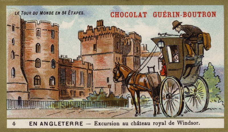 Excursion to the royal castle of Windsor, England by French School