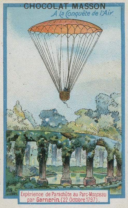 Experimenting with Parachuting at Parc Monceau by Andre-Jacques Garnerin (22 October 1797) by French School