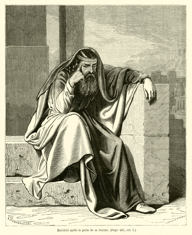 Ezekiel after the Loss of His Wife by French School