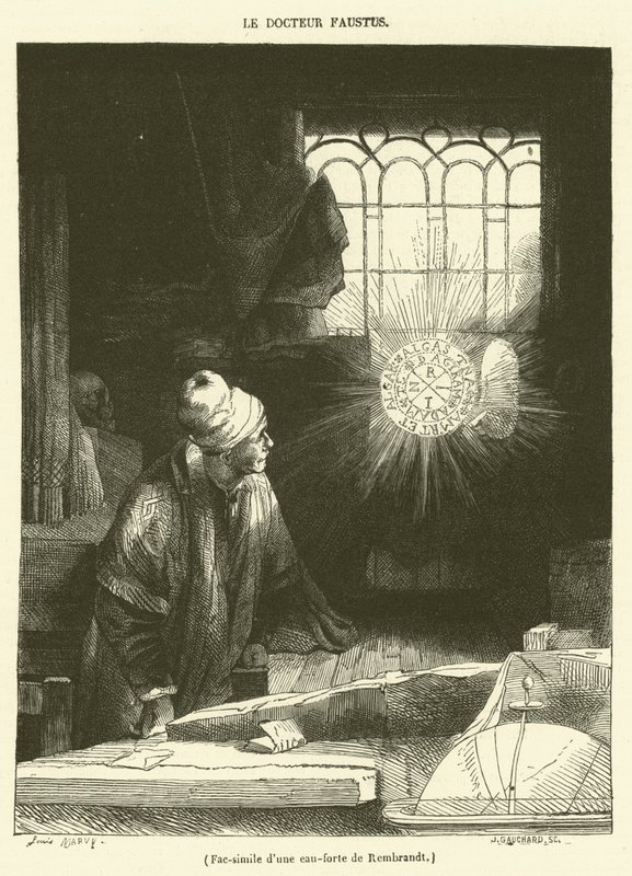 Facsimile of an Etching by Rembrandt by French School